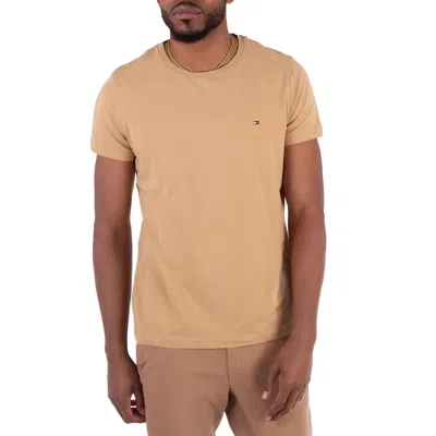 Tommy Hilfiger Flag Embroidery Extra Slim-fit T-shirt In Brown