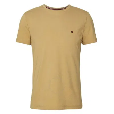 Tommy Hilfiger Flag Embroidery Extra Slim-fit T-shirt In Beige