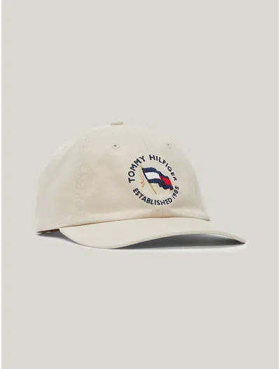 Tommy Hilfiger Flag Graphic Baseball Cap In Stone