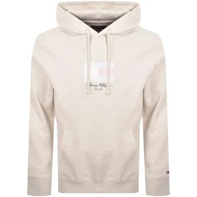 Tommy Hilfiger Flag Hoodie Beige In Neutral