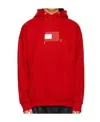 Tommy Hilfiger Flag Hoodie In Red