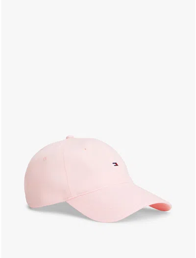 Tommy Hilfiger Flag Logo Baseball Cap In Pink