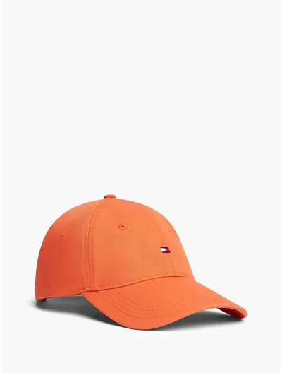 Tommy Hilfiger Flag Logo Baseball Cap In Brilliant Orange