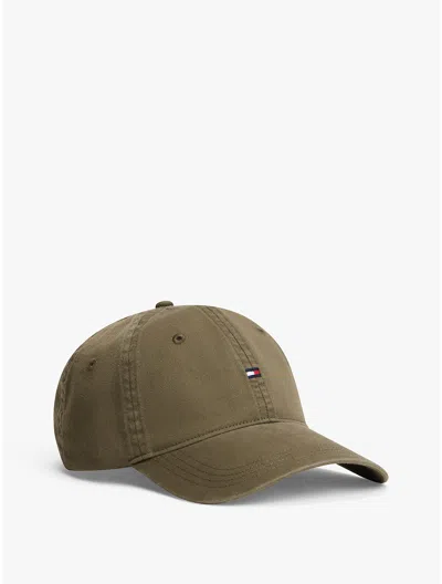 Tommy Hilfiger Flag Logo Baseball Cap In Green