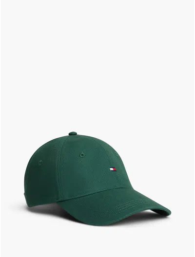 Tommy Hilfiger Flag Logo Baseball Cap In Ornamental Green