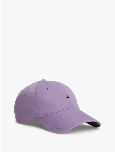 Tommy Hilfiger Flag Logo Baseball Cap In Purple