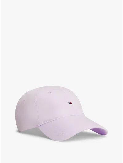 Tommy Hilfiger Flag Logo Baseball Cap In Purple