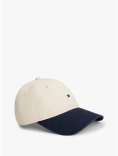 Tommy Hilfiger Flag Logo Colorblock Baseball Cap In Black