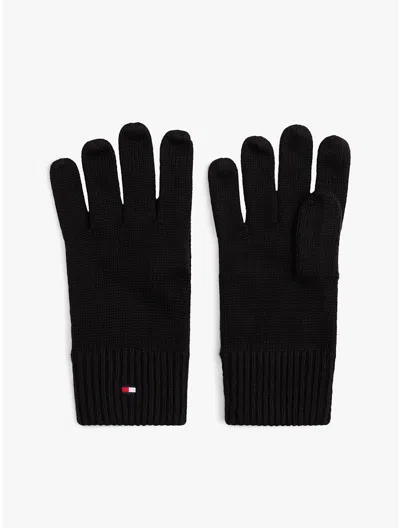 Tommy Hilfiger Flag Logo Cotton In Black