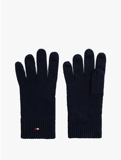 Tommy Hilfiger Flag Logo Cotton In Black