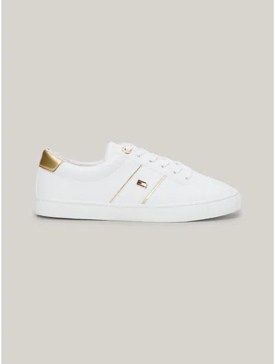 Tommy Hilfiger Flag Logo Court Sneaker In White
