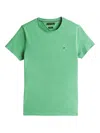 Tommy Hilfiger Flag-logo Crew-neck T-shirt In Green