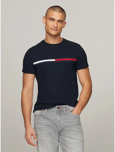 Tommy Hilfiger Flag Logo T In Black