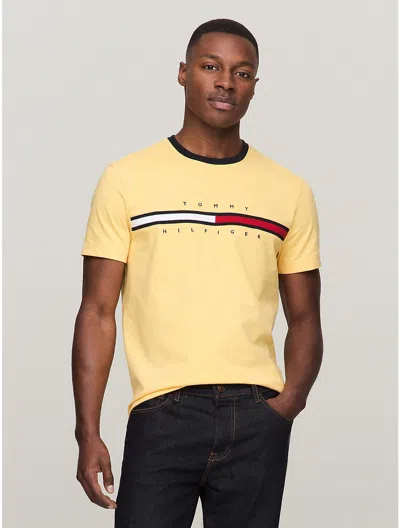 Tommy Hilfiger Flag Logo T In Daisy Yellow