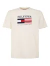 Tommy Hilfiger Americana Monotype Flag Box Tee In Neutral