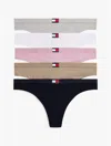 Tommy Hilfiger Flag Logo Thong 5 In Multi