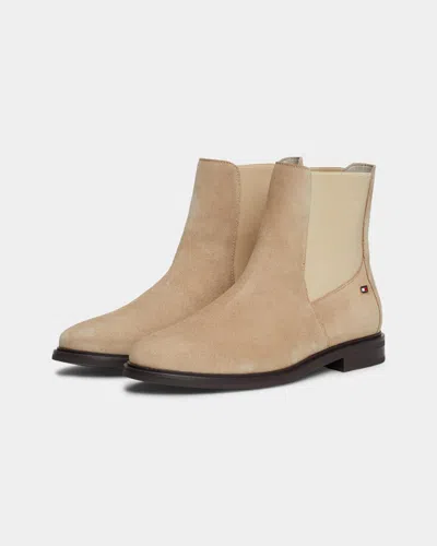 Tommy Hilfiger Flag Low-heel Suede Womens Chelsea Boots