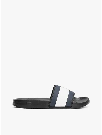 Tommy Hilfiger Flag Pool Slide In Black