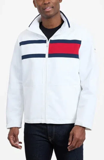 Tommy Hilfiger Flag Softshell Zip Jacket In White