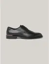 Tommy Hilfiger Flag Stripe Leather Shoe In Black