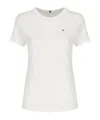 Tommy Hilfiger Crew Neck Flag Embroidery T-shirt In White