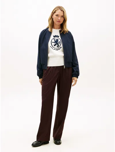 Tommy Hilfiger Flannel Relaxed Straight In Burgundy