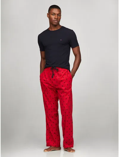 Tommy Hilfiger Flannel Sleep Pant In Sultan Red