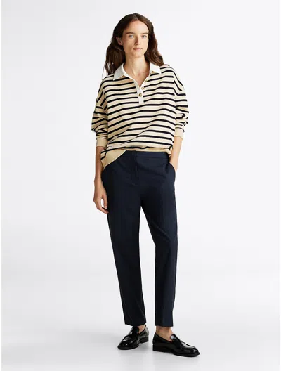 Tommy Hilfiger Flannel Slim Straight In Navy Heather