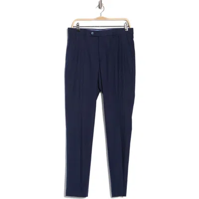 Tommy Hilfiger Flat Front Linen Blend Pants In Navy