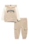 Tommy Hilfiger Fleece Graphic Hoodie & Joggers Set In Gold