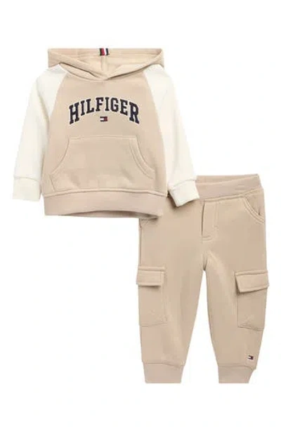 Tommy Hilfiger Babies'  Fleece Graphic Hoodie & Joggers Set In Gold