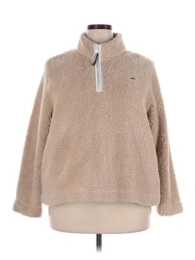 Pre-owned Tommy Hilfiger Fleece Jacket In Brown