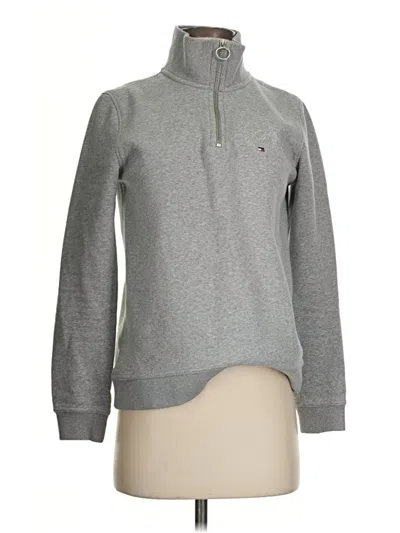 Pre-owned Tommy Hilfiger Fleece Jacket In Gray