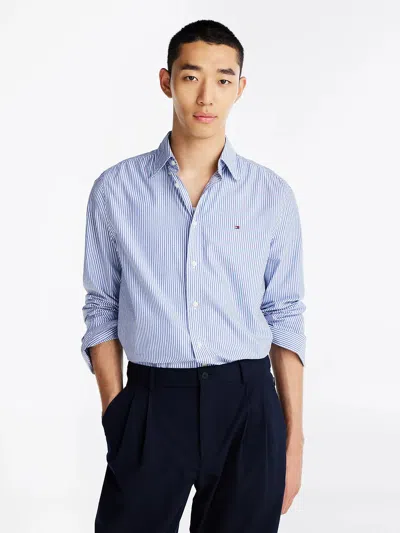 Tommy Hilfiger Flex Poplin Classic Strip Mens Long Sleeve Shirt