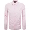 Tommy Hilfiger Flex Poplin Long Sleeve Shirt Pink In Pink