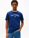 Tommy Hilfiger Flocked Logo T In Blue