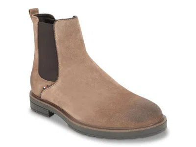 Tommy Hilfiger Flood Chelsea Boot In Brown