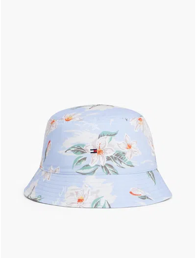 Tommy Hilfiger Floral Print Bucket Hat In Blue