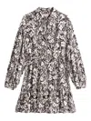 Tommy Hilfiger Floral Print Mini Dress In Gray
