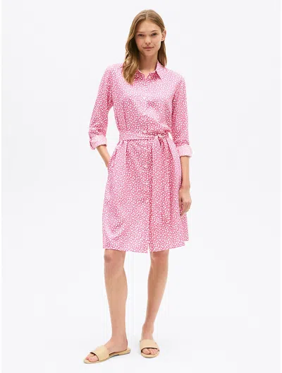 Tommy Hilfiger Floral Print Shirtdress In Fandango Pink Multi