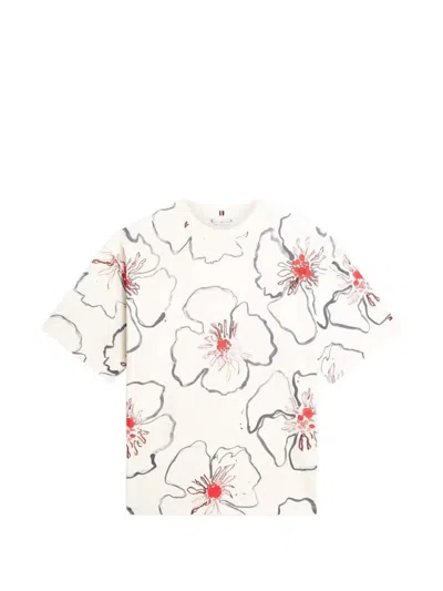 Tommy Hilfiger Floral-print T-shirt In White