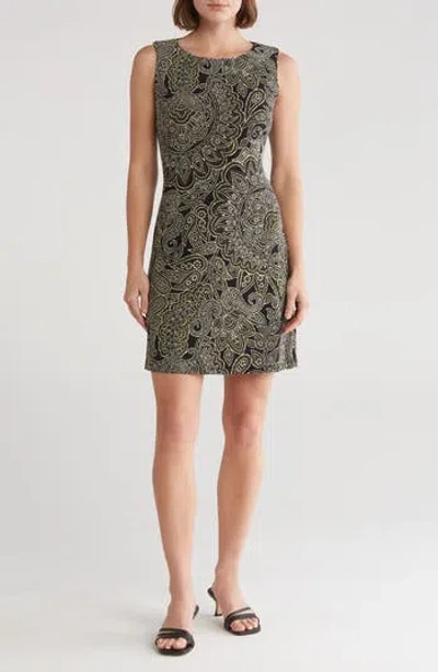 Tommy Hilfiger Florentine Scoop Neck Sleeveless Paisley Print Shift Dress In Multi
