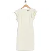 Tommy Hilfiger Flutter Sleeve Shirtdress In Ivory
