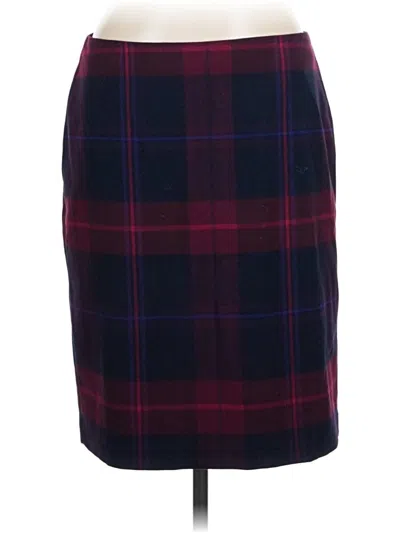 Pre-owned Tommy Hilfiger Formal Skirt In Burgundy