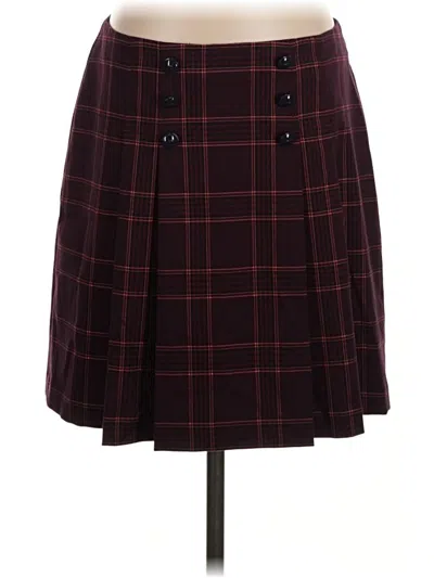 Pre-owned Tommy Hilfiger Formal Skirt In Burgundy
