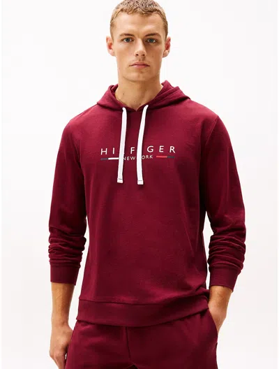 Tommy Hilfiger French Terry Lounge Hoodie In Red