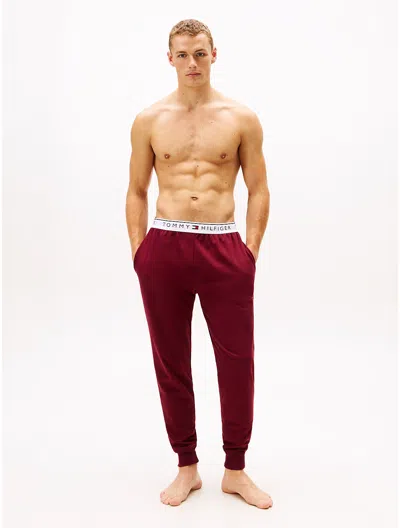 Tommy Hilfiger French Terry Lounge Jogger In Red