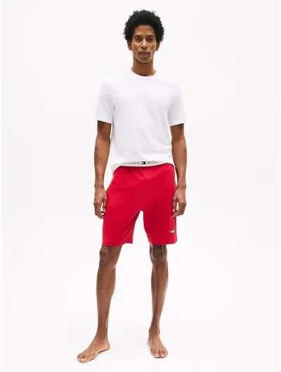 Tommy Hilfiger French Terry Sleep Short In Red