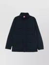 Tommy Hilfiger Front Flap Pockets High Collar Jacket In Blue