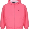 TOMMY HILFIGER FUCHSIA WINDBREAKER FOR GIRL WITH EMBROIDERY